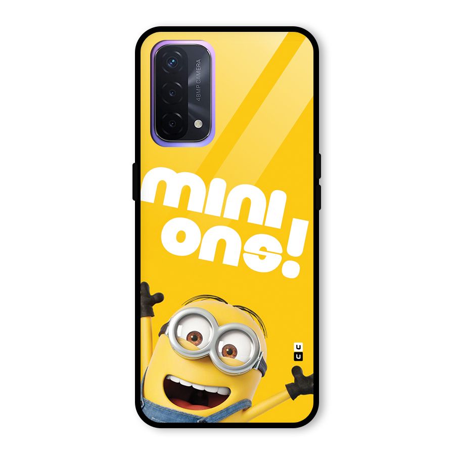 Happy Minion Glass Back Case for Oppo A74 5G