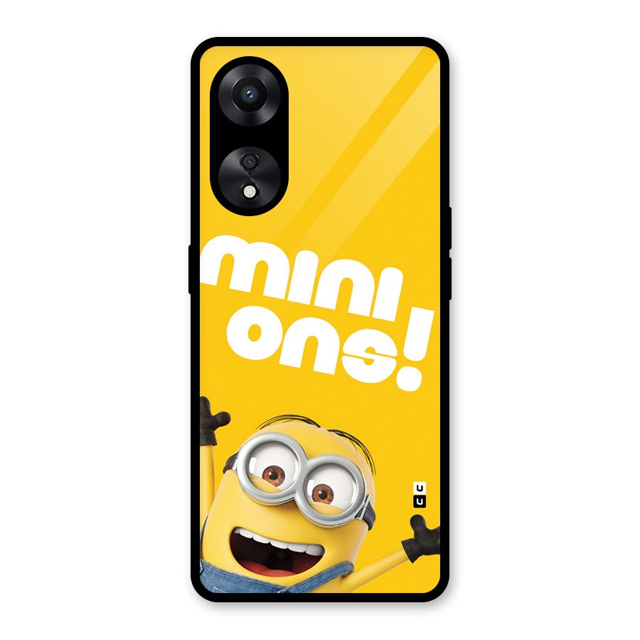 Happy Minion Glass Back Case for Oppo A78
