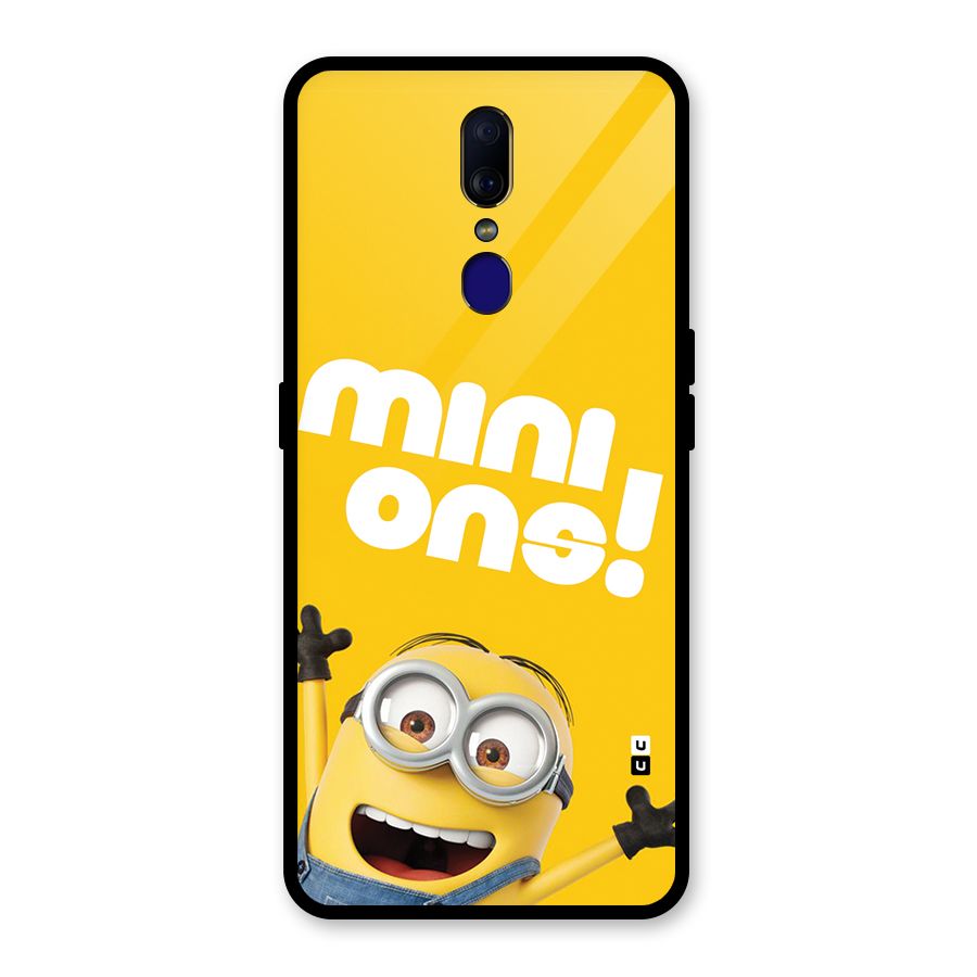 Happy Minion Glass Back Case for Oppo F11