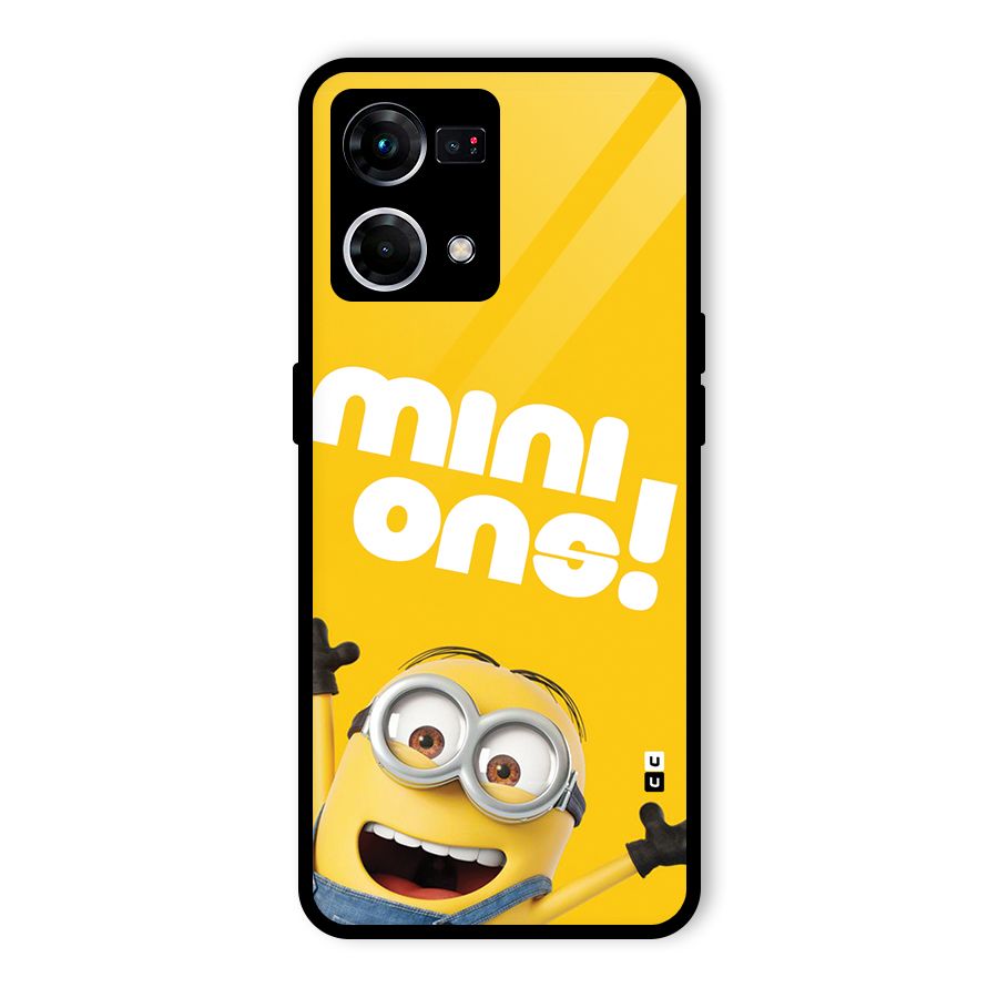 Happy Minion Glass Back Case for Oppo F21 Pro 5G