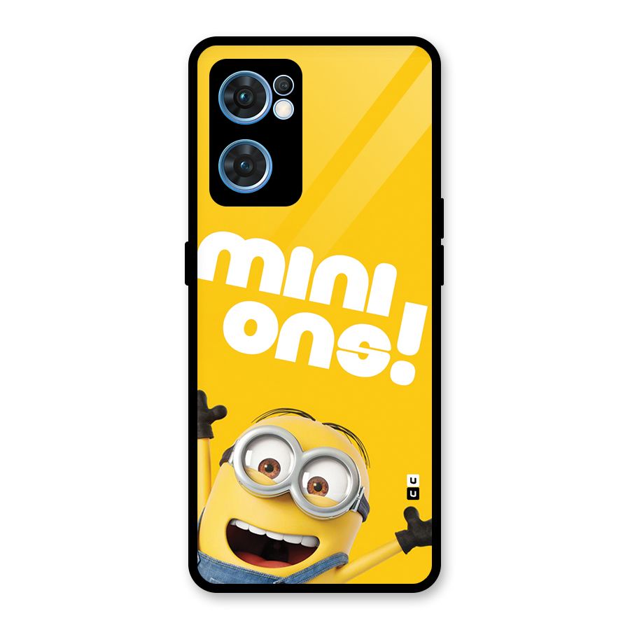 Happy Minion Glass Back Case for Oppo Reno7 5G