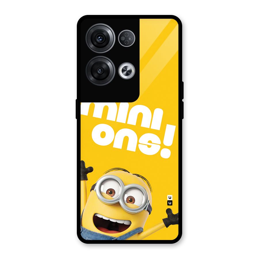 Happy Minion Glass Back Case for Oppo Reno8 Pro 5G