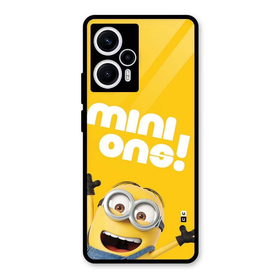 Happy Minion Glass Back Case for Poco F5