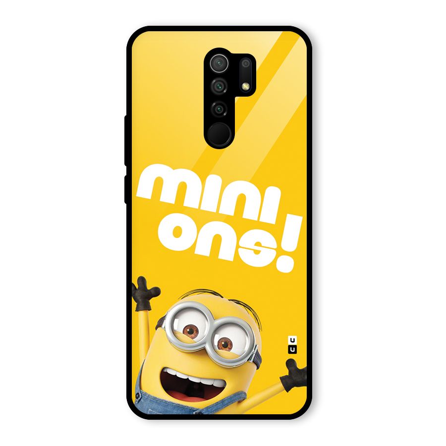 Happy Minion Glass Back Case for Poco M2