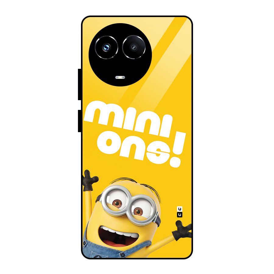 Happy Minion Glass Back Case for Realme 11X