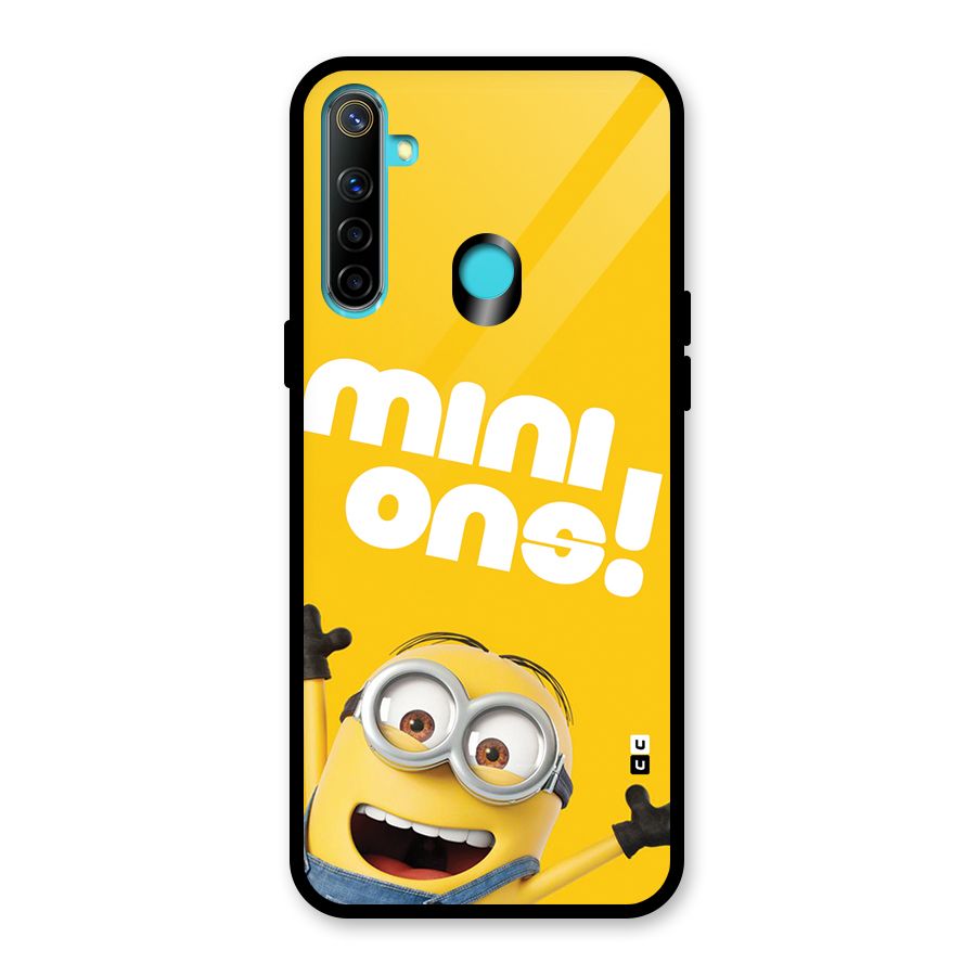 Happy Minion Glass Back Case for Realme 5i