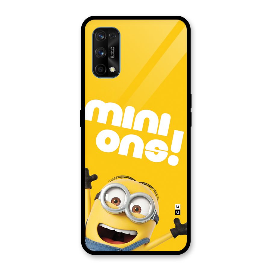 Happy Minion Glass Back Case for Realme 7 Pro