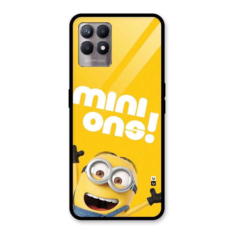 Happy Minion Glass Back Case for Realme 8i