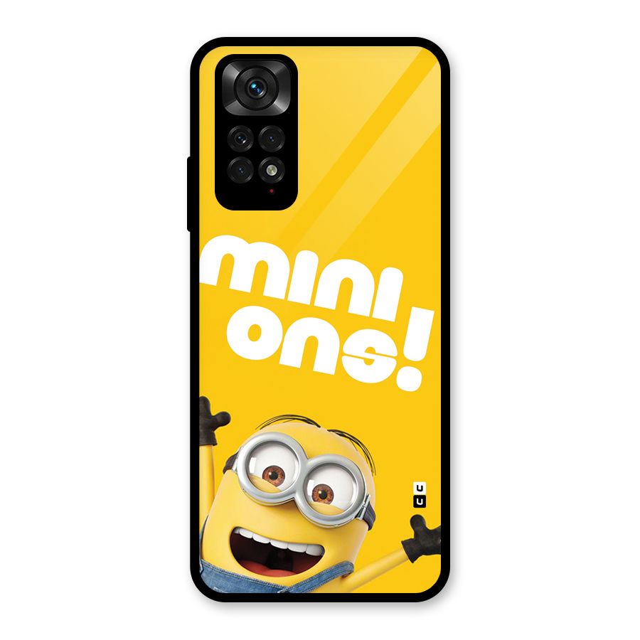 Happy Minion Glass Back Case for Redmi Note 11S