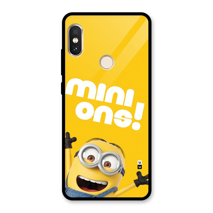 Happy Minion Glass Back Case for Redmi Note 5 Pro
