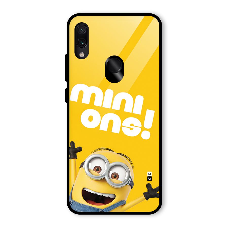 Happy Minion Glass Back Case for Redmi Note 7 Pro