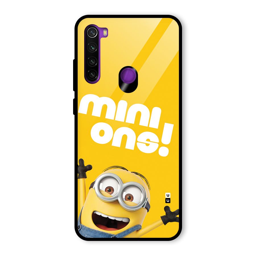Happy Minion Glass Back Case for Redmi Note 8