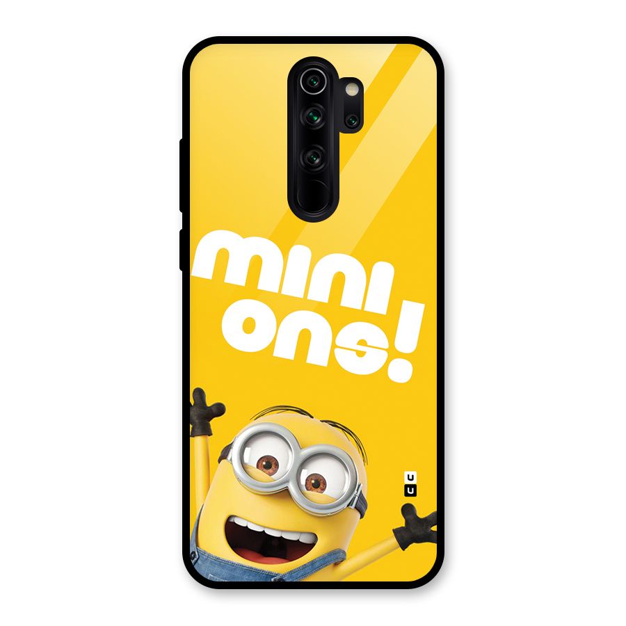 Happy Minion Glass Back Case for Redmi Note 8 Pro