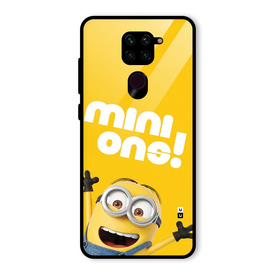 Happy Minion Glass Back Case for Redmi Note 9