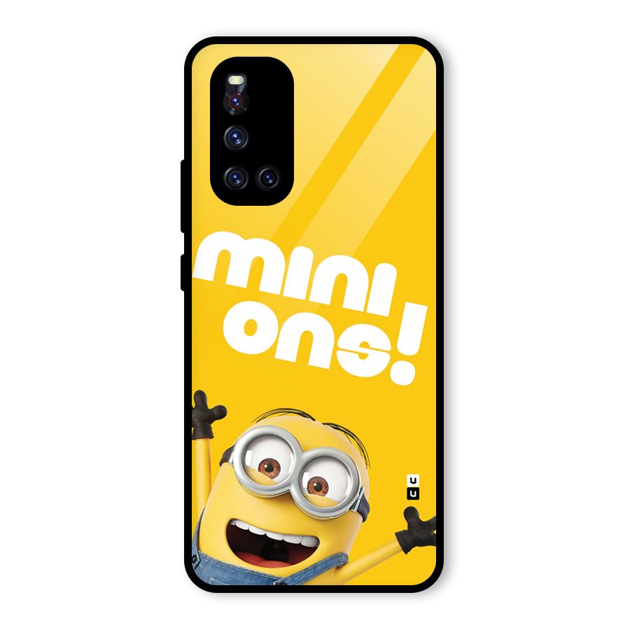 Happy Minion Glass Back Case for Vivo V19