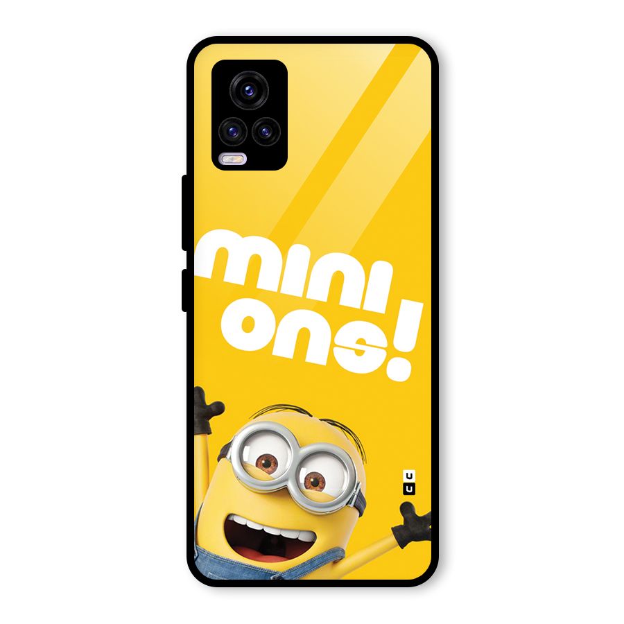 Happy Minion Glass Back Case for Vivo V20 2021