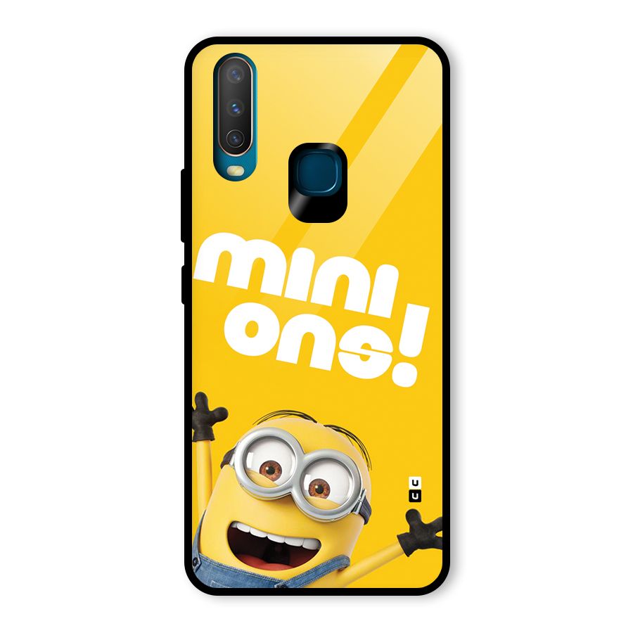Happy Minion Glass Back Case for Vivo Y17