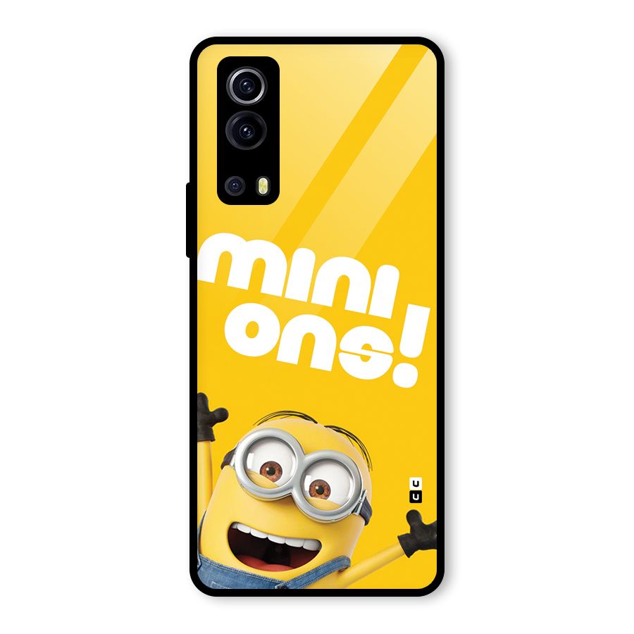 Happy Minion Glass Back Case for Vivo iQOO Z3