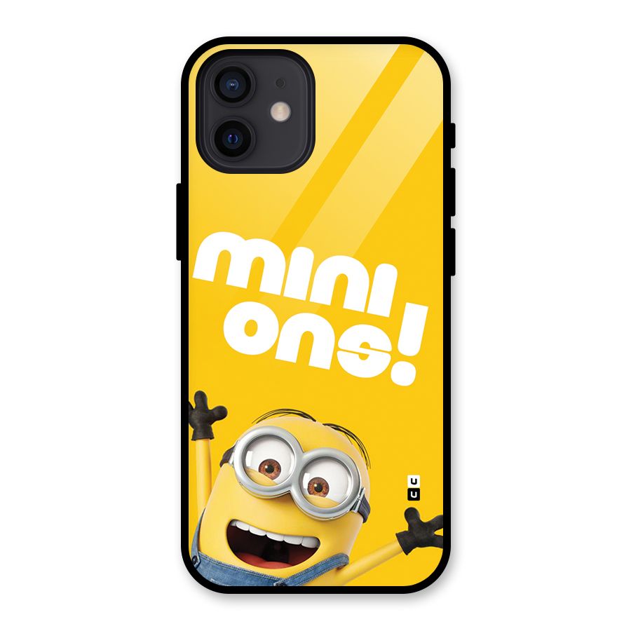 Happy Minion Glass Back Case for iPhone 12
