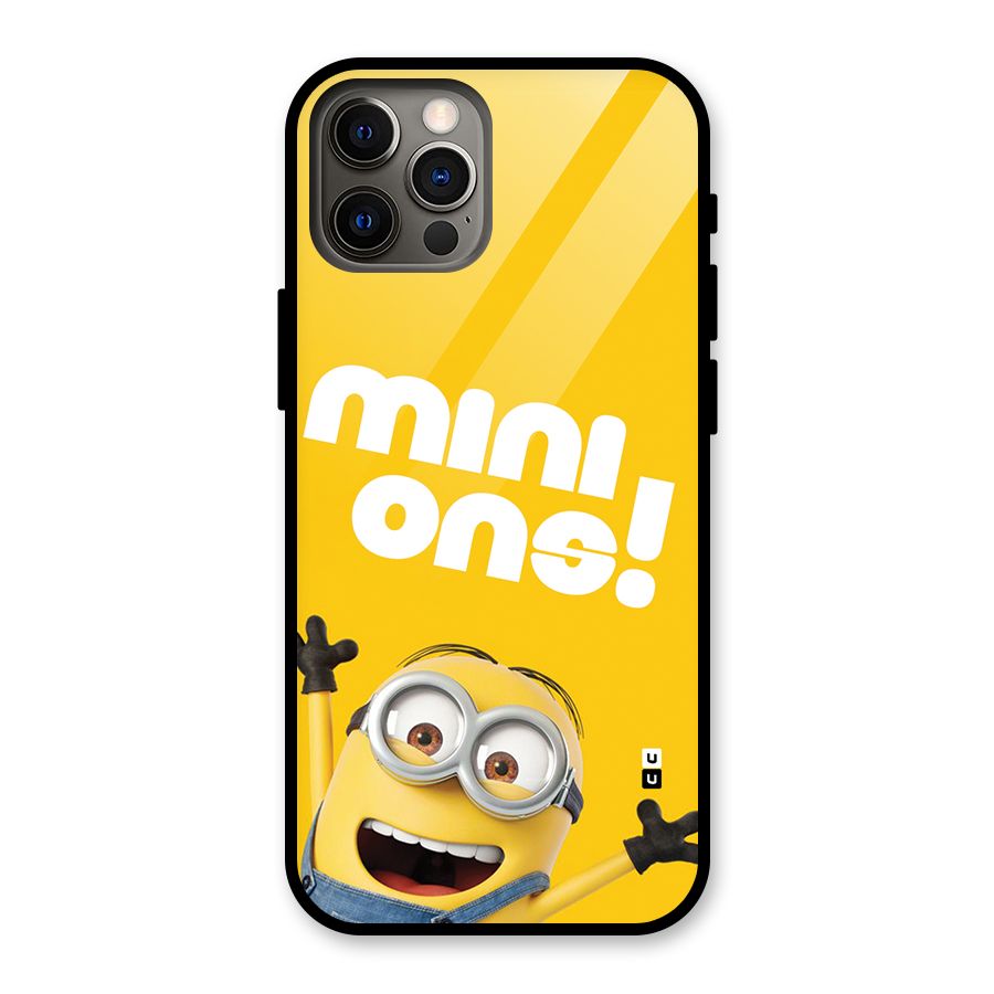 Happy Minion Glass Back Case for iPhone 12 Pro