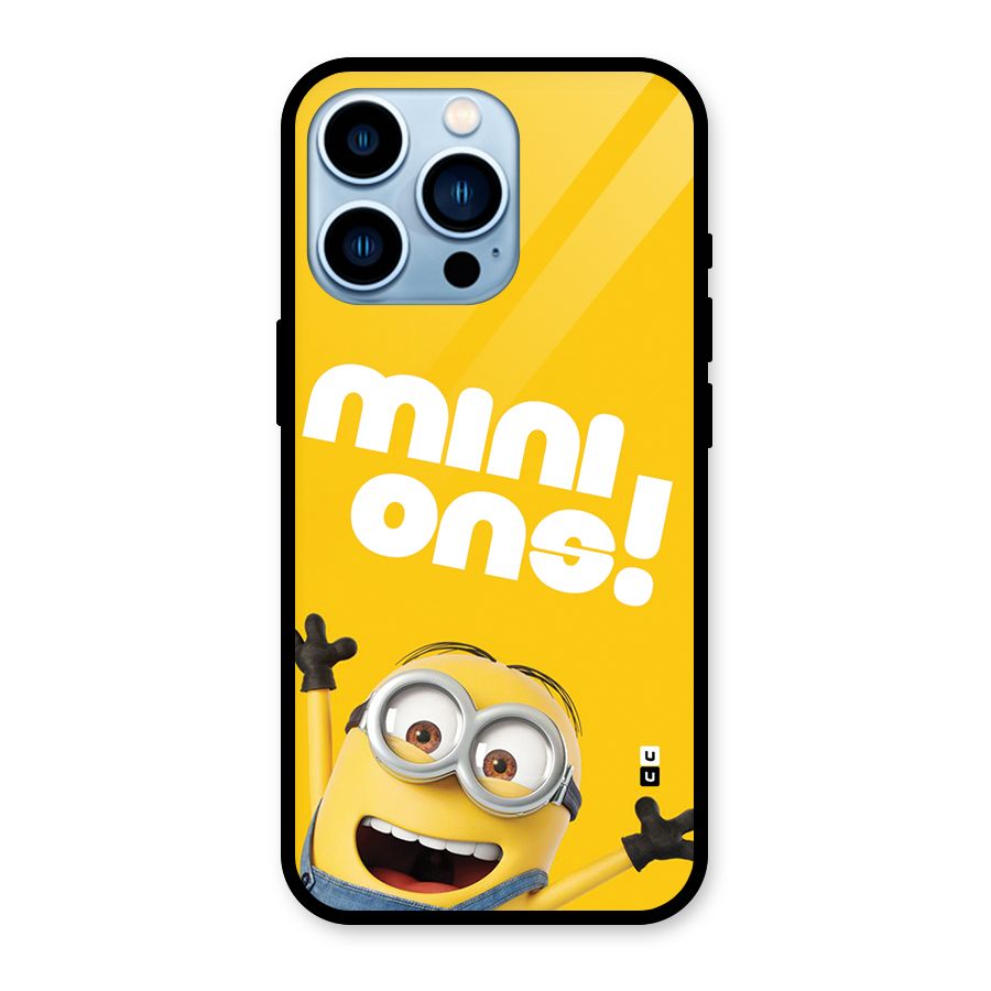 Happy Minion Glass Back Case for iPhone 13 Pro