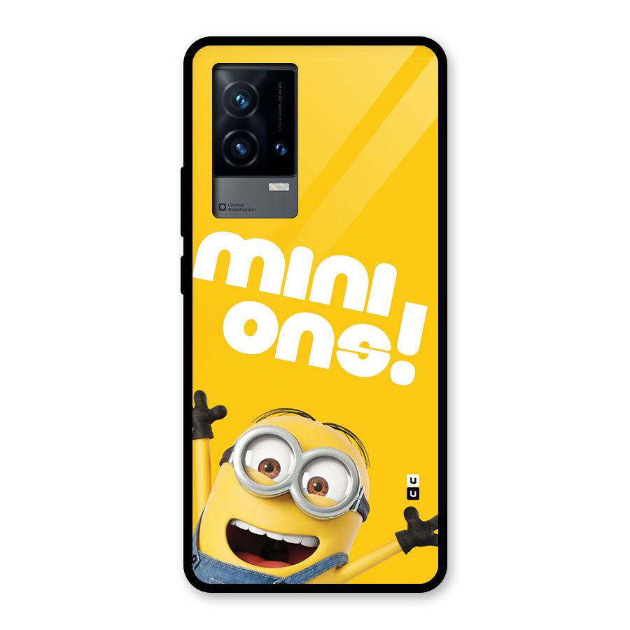 Happy Minion Glass Back Case for iQOO 9 5G