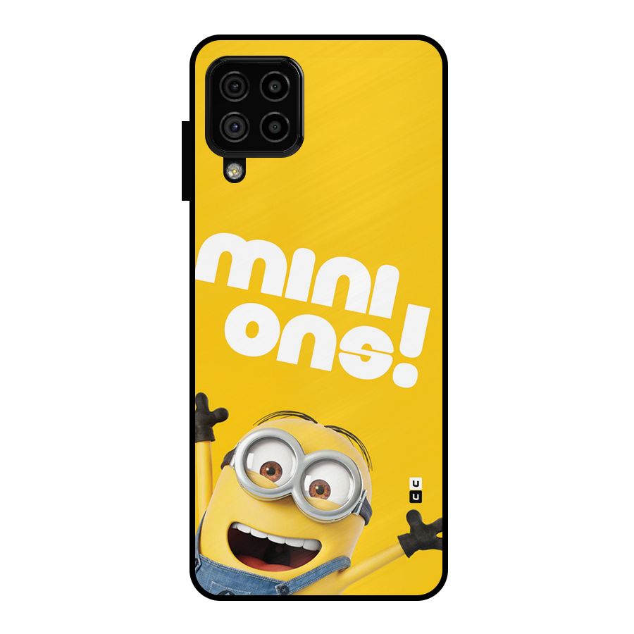 Happy Minion Metal Back Case for Galaxy A22 4G