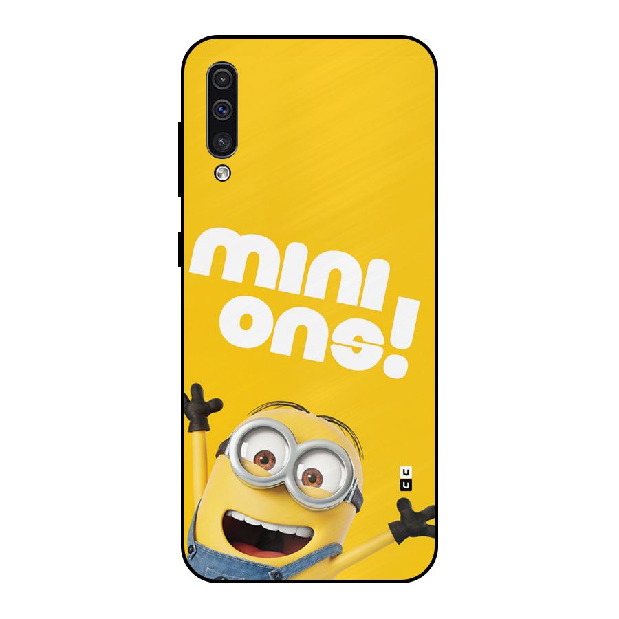 Happy Minion Metal Back Case for Galaxy A50