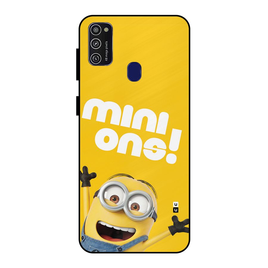 Happy Minion Metal Back Case for Galaxy M30s