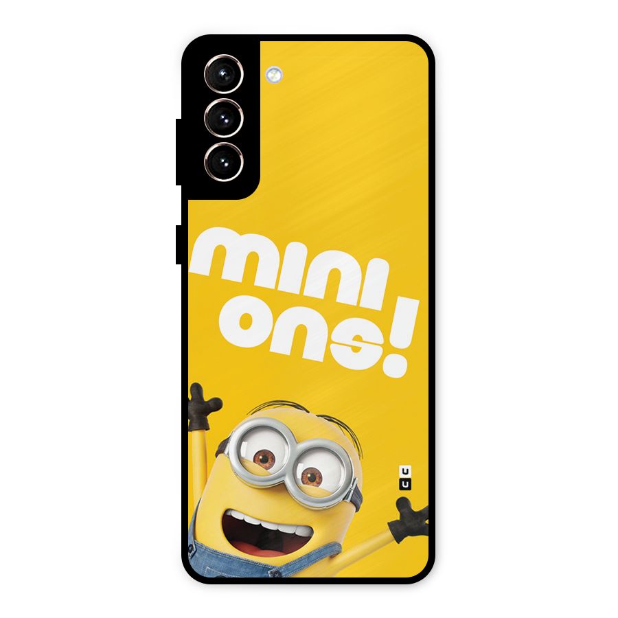 Happy Minion Metal Back Case for Galaxy S21 Plus