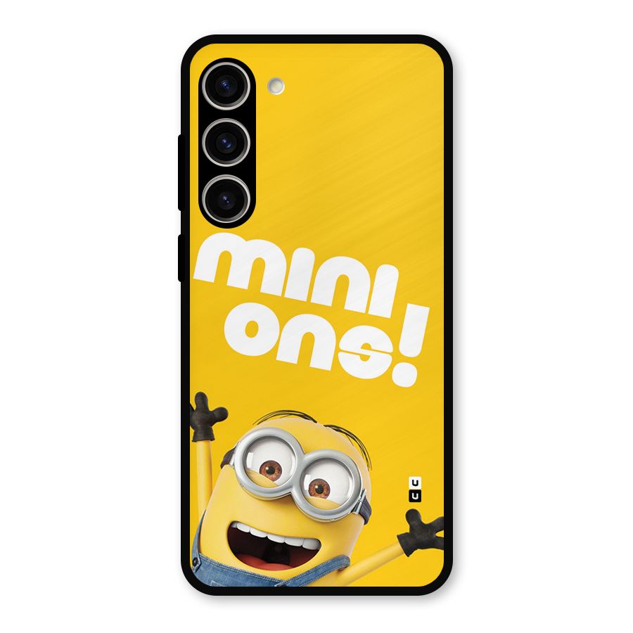 Happy Minion Metal Back Case for Galaxy S23 Plus