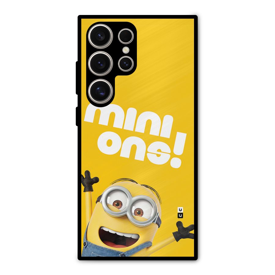 Happy Minion Metal Back Case for Galaxy S24 Ultra