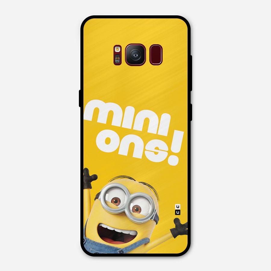 Happy Minion Metal Back Case for Galaxy S8