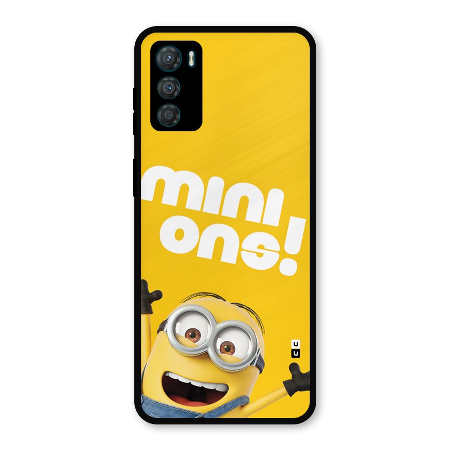 Happy Minion Metal Back Case for Moto G42