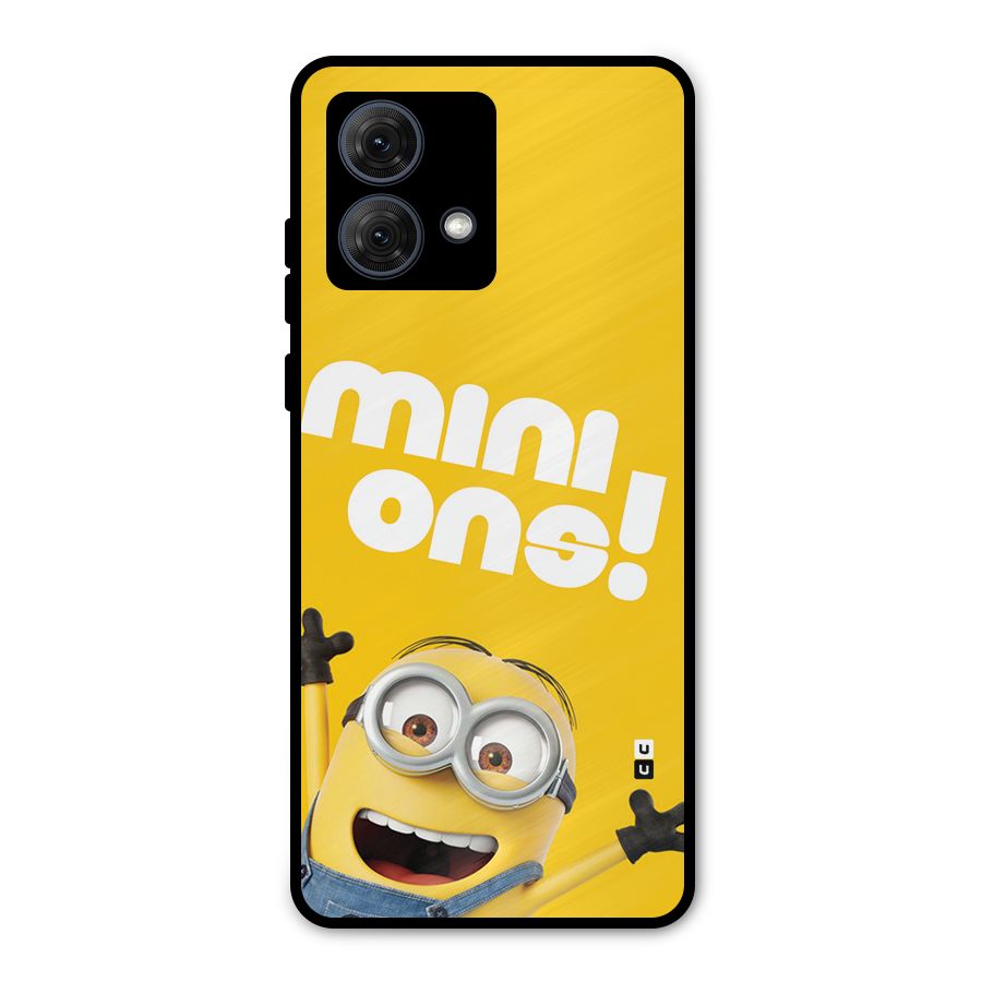 Happy Minion Metal Back Case for Moto G84