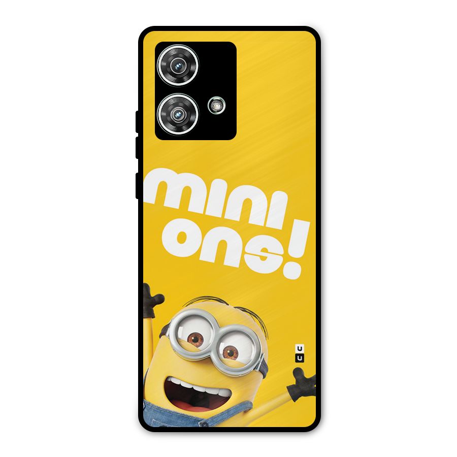 Happy Minion Metal Back Case for Motorola Edge 40 Neo