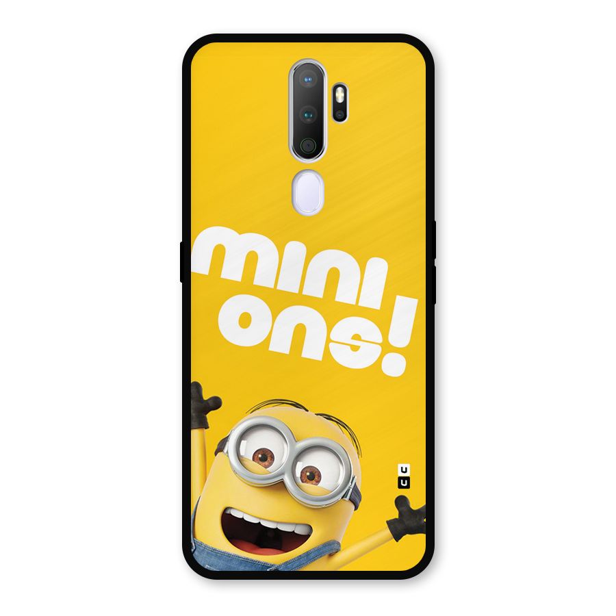 Happy Minion Metal Back Case for Oppo A9 (2020)