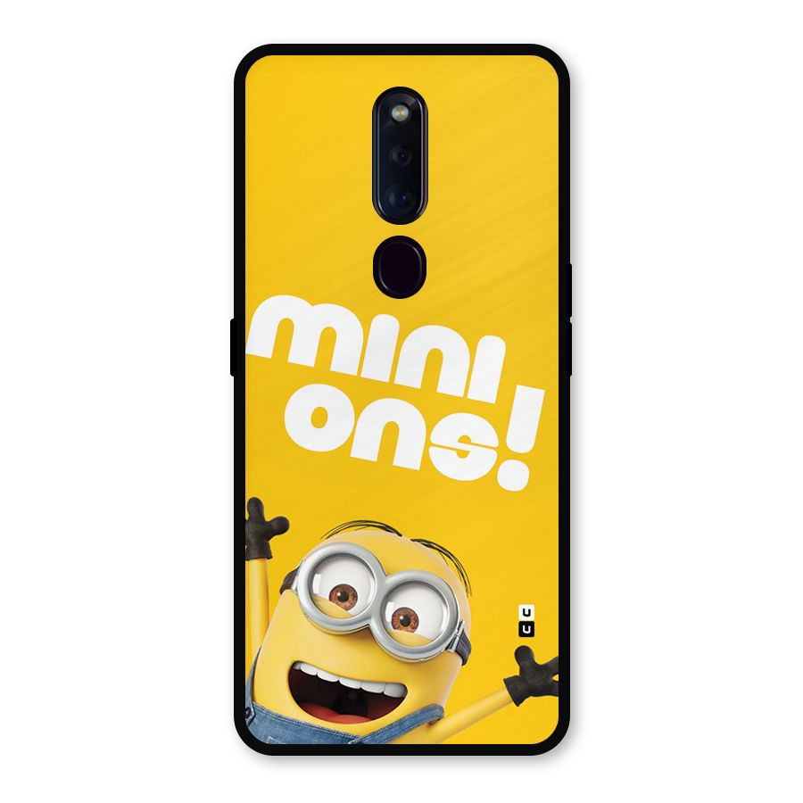 Happy Minion Metal Back Case for Oppo F11 Pro