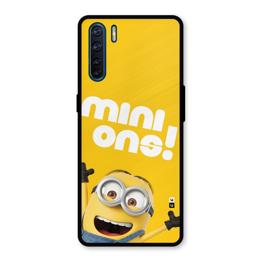 Happy Minion Metal Back Case for Oppo F15