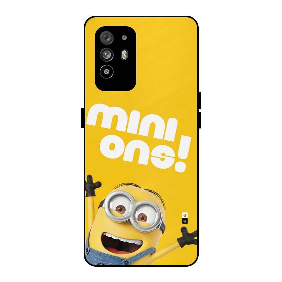 Happy Minion Metal Back Case for Oppo F19 Pro Plus 5G