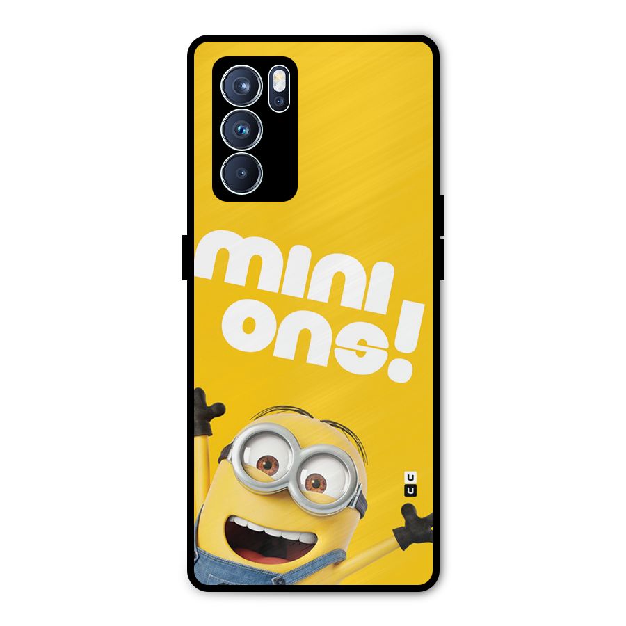 Happy Minion Metal Back Case for Oppo Reno6 Pro 5G