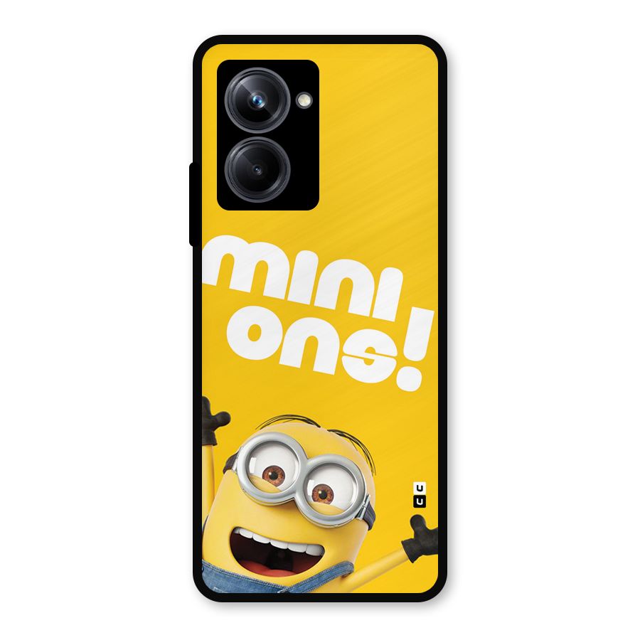 Happy Minion Metal Back Case for Realme 10 Pro