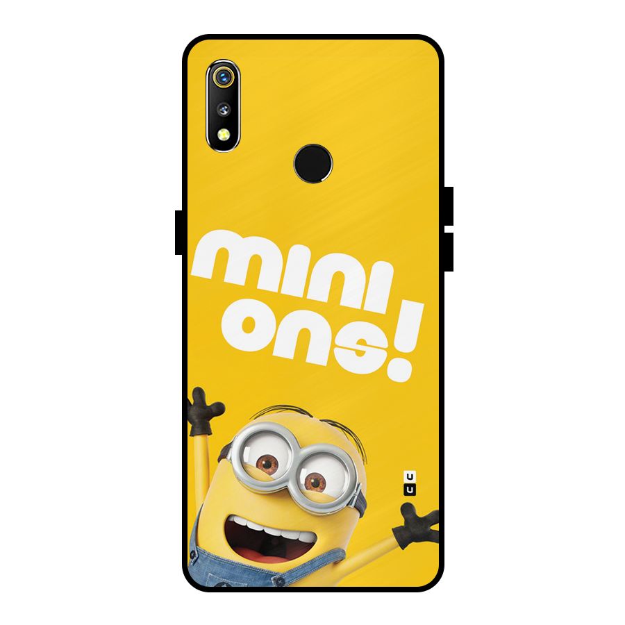 Happy Minion Metal Back Case for Realme 3