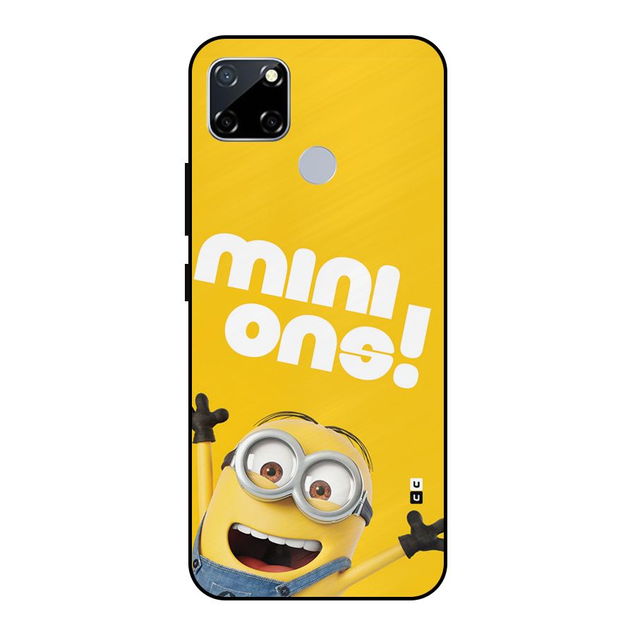 Happy Minion Metal Back Case for Realme Narzo 30A