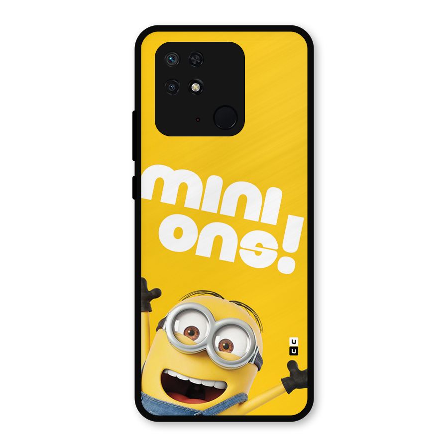 Happy Minion Metal Back Case for Redmi 10 Power