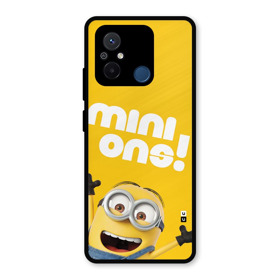 Happy Minion Metal Back Case for Redmi 12C