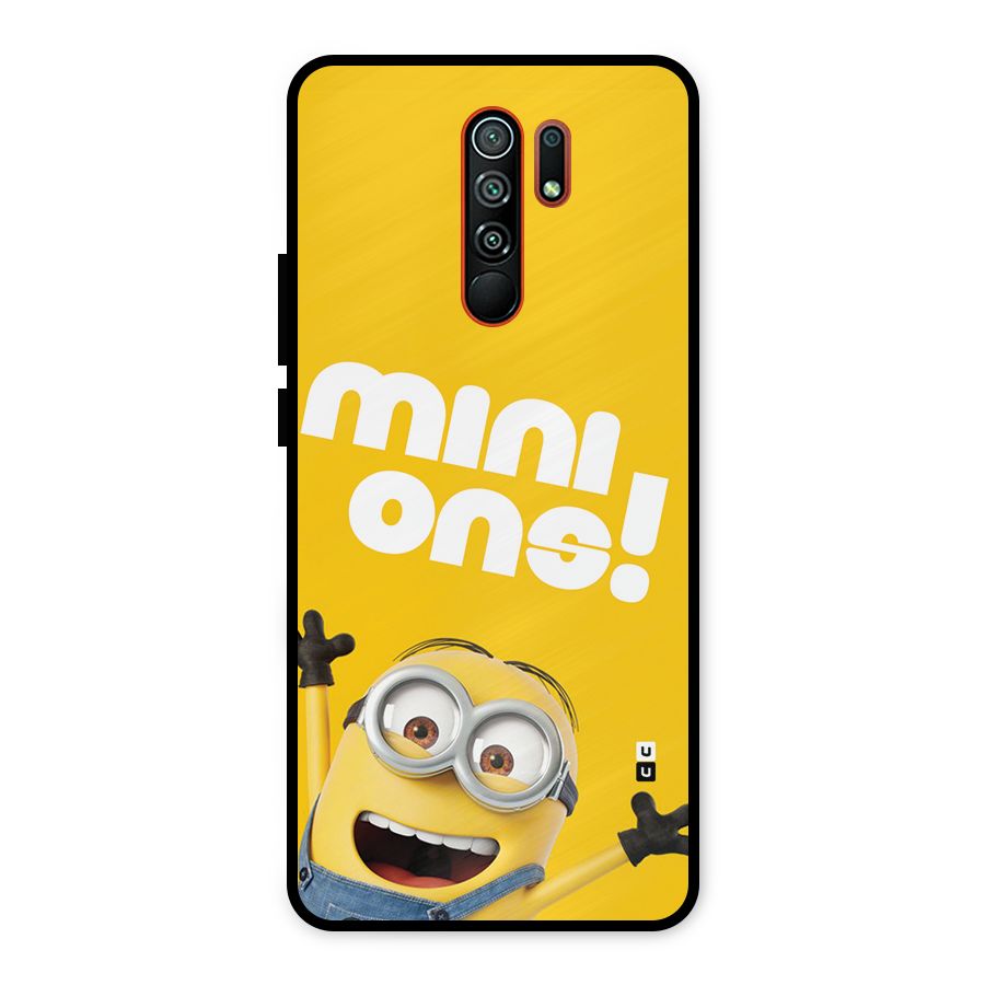 Happy Minion Metal Back Case for Redmi 9 Prime