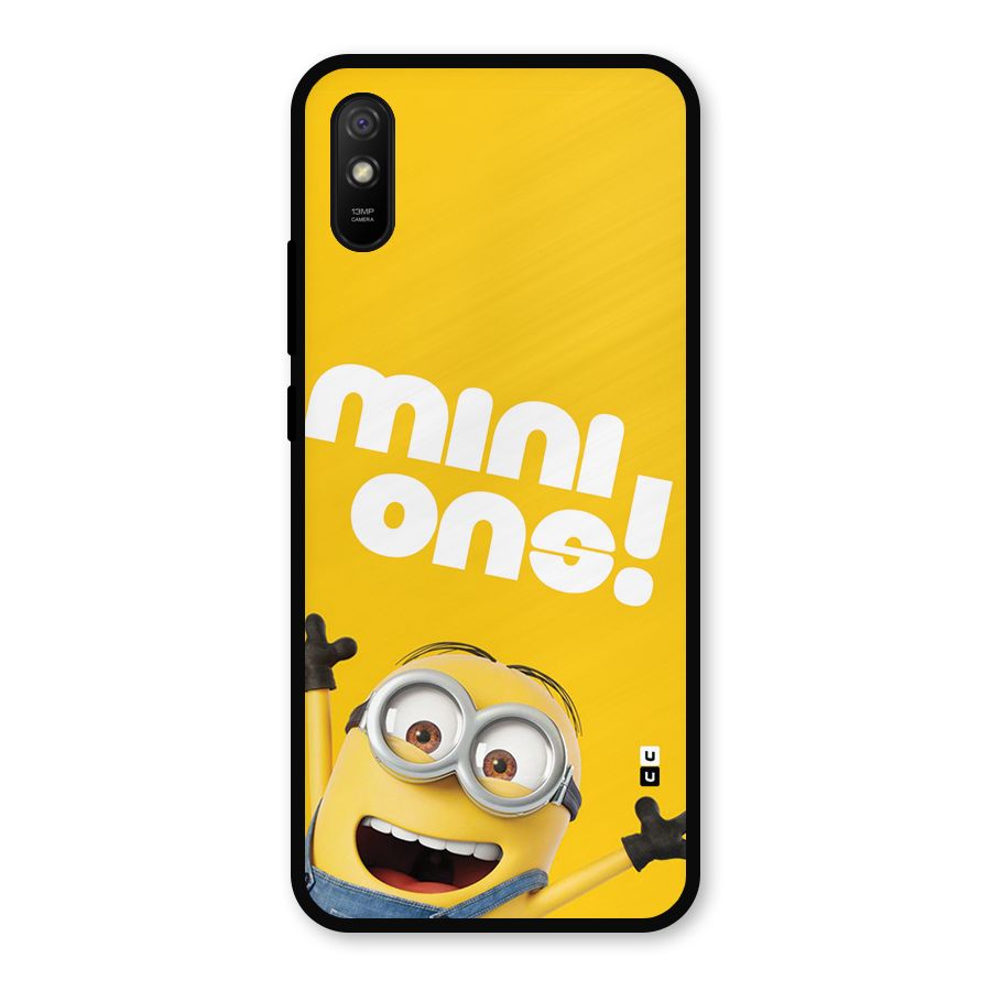 Happy Minion Metal Back Case for Redmi 9i