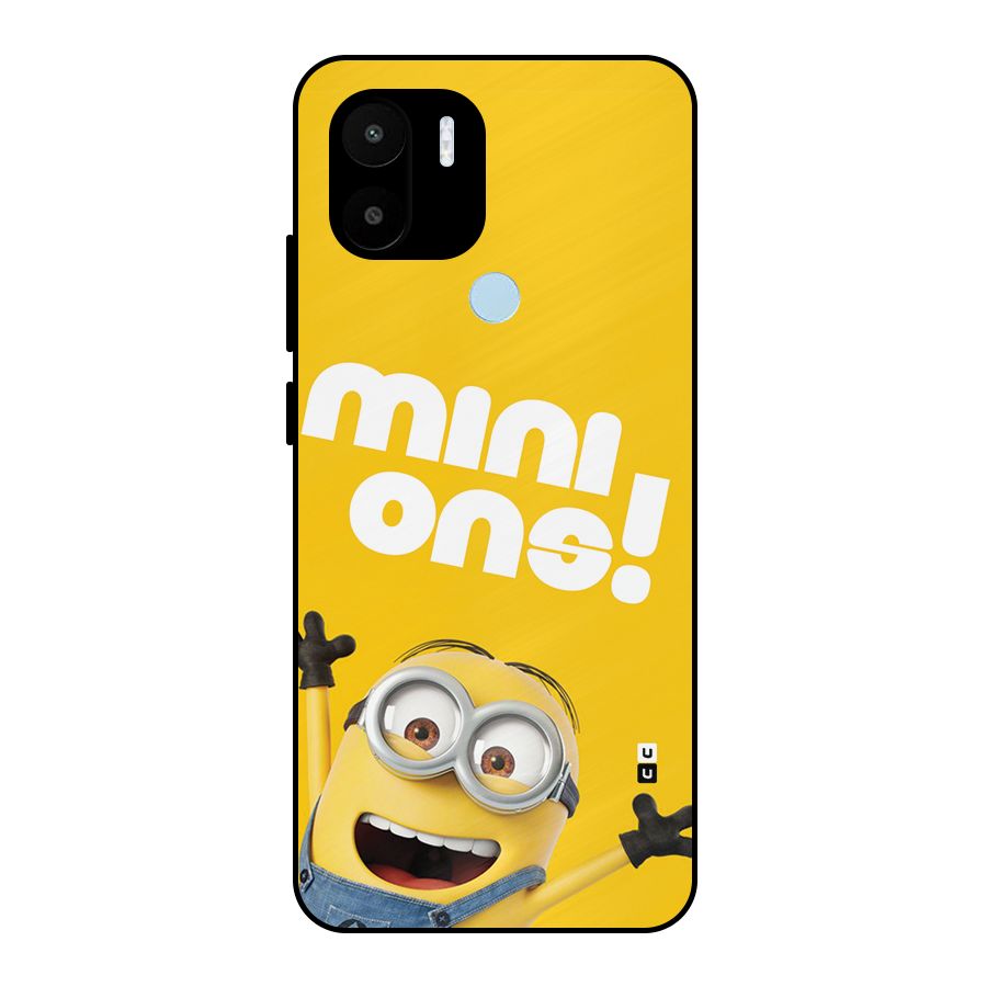 Happy Minion Metal Back Case for Redmi A2 Plus