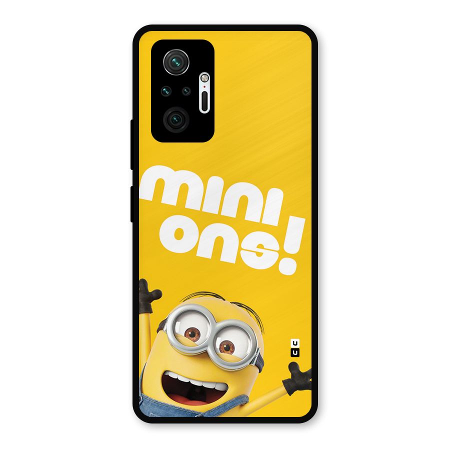 Happy Minion Metal Back Case for Redmi Note 10 Pro Max